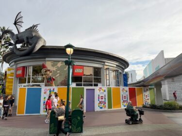 LEGO Store Construction Walls Still Up in Downtown Disney
