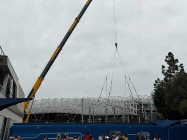Canopy Expanded, Steel Added to New Show Building in Avengers Campus