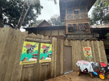 More Walls, Scrim, and Thematic Posters Added Outside of Disneyland’s Jungle Cruise