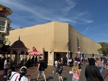 Main Street, U.S.A. Completely Covered from Carnation Café to Refreshment Corner in Disneyland