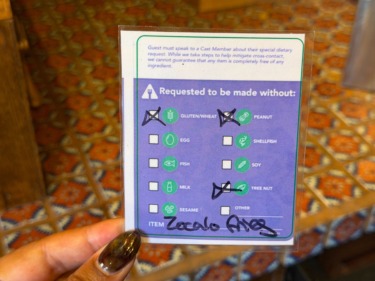 New Allergy Ordering System Being Utilized at Disneyland’s Rancho del Zocalo Restaurante