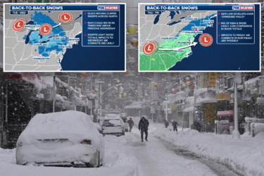 Even more snow may hit Northeast cities already pummeled by record-breaking blizzard—here’s what to expect