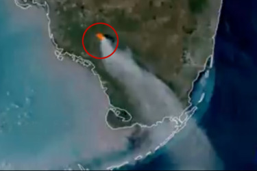 South Florida wildfire visible on satellite as flames explode in strength