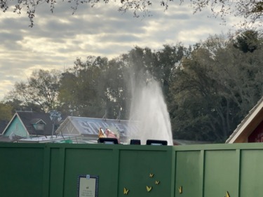 Tropical Americas Drenched in Water for Fire Protection at Walt Disney World