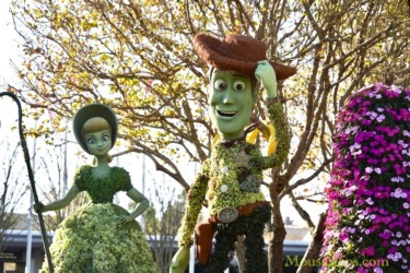 ‘Toy Story’ Topiary Front Entrance Display Arrives for EPCOT International Flower & Garden Festival 2026