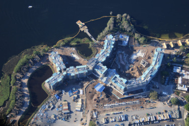 Birds Eye View of the Construction at the NEW Disney Lakeshore Lodge