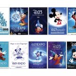 D23 Event Poster Through the Years Mystery Pin Set at Disney Store