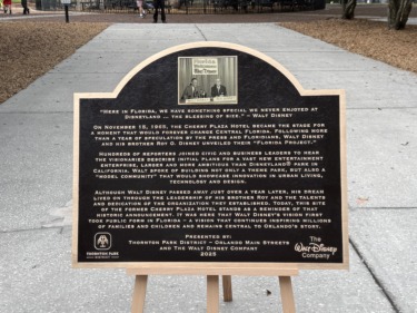 Photos / Videos: The City of Orlando Unveils Commemorative Plaque at the Site of Disney’s Historic Florida Announcement