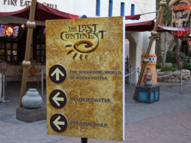 Could Directional Signage For The Lost Continent Point to Imminent Construction Walls?
