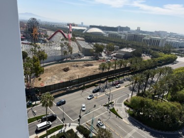 Scrim Installed, Sidewalk Fully Demolished at Site of Future ‘Coco’ Attraction at Disney California Adventure