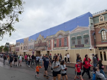 Painted Scrim Now Lining Part of Main Street, U.S.A. at Disneyland