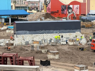 Blockwork Begins on Building for Fast & Furious: Hollywood Drift at Universal Studios Florida