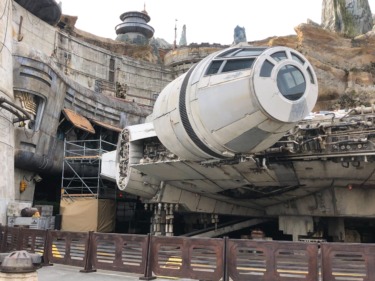 Scaffolding & Scrim Installed at Millennium Falcon: Smugglers Run in Hollywood Studios