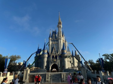 Only One Pink Section Remaining on Cinderella Castle at Magic Kingdom