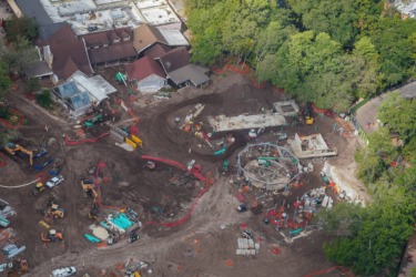 Aerial Photos of Steel Frame Rising for the Carousel in Tropical Americas