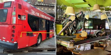 Three people hospitalized after city bus crashes into popular DC restaurant: officials