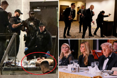 Trump rushed out of White House Correspondents’ Dinner after shots fired outside ballroom, gunman down