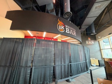 Former Burger King Whopper Bar at Universal Orlando CityWalk Now Behind Scrim