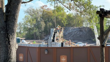 Concrete Pours into Piston Peak National Park Retaining Wall at Magic Kingdom