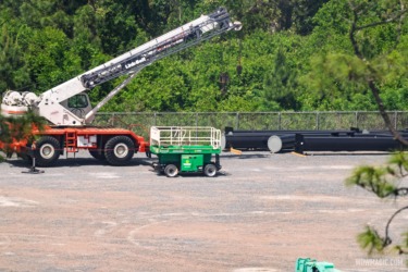 Possible Coaster Track Support Columns Arrive for Monsters Inc Flying Door Coaster