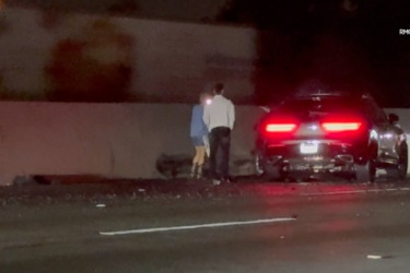 Heart-stopping moment LA driver barely escapes death in fatal chain-reaction crash on LA freeway