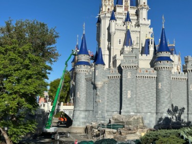 Construction Walls Removed From Cinderella Castle as Repainting Project Nears End
