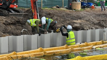 First Pieces of Sassagoula River Wall Installed at Disney’s Saratoga Springs Resort & Spa