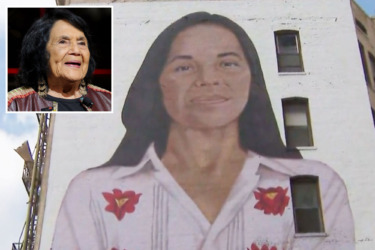 Cesar Chavez alleged victim Dolores Huerta makes first public appearance in LA after abuse revelations