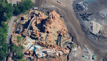 Barrier Going Up to Hide Villains Land Construction Near Big Thunder Mountain Railroad
