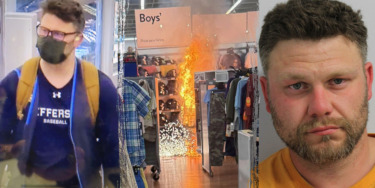 Masked suspect charged with using fuel, fireworks in Walmart kids section as cover for massive jewelry heist