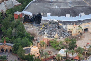 Sinbad Theater Demolition Underway in The Lost Continent at Universal Studios Florida