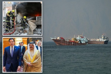 Ships slowly trickle through Strait of Hormuz as US allies slam Iran’s counter attack