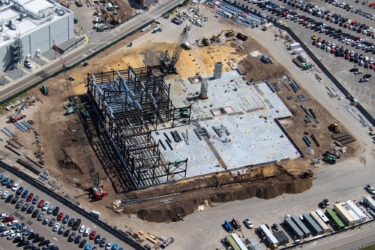 First Piece of Track Placed for Monsters Inc. Door Coaster at Hollywood Studios