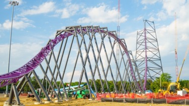 Six Flags Great Adventure’s Project Purple Becomes Park’s Tallest Structure at 315 Feet