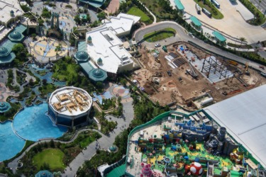 Future Epic Universe Events Center Goes Vertical as Construction Expands