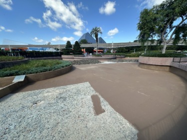 World Celebration Reflecting Pool Painted at EPCOT