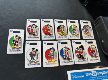 Mickey & Minnie World Showcase Pavilion Pins Now at EPCOT