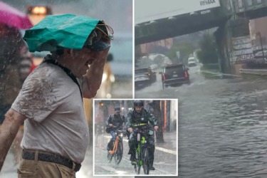 NYC hit with flash flood warnings as downpours batter Big Apple and force flight delays