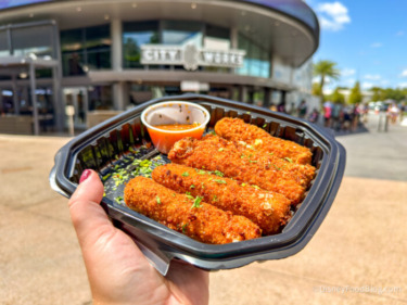 REVIEW: These New UNIQUE Mozzarella Sticks Are TOTALLY Worth The Wait in Disney Springs