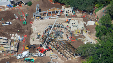 Carousel Construction Advances in Animal Kingdom’s Tropical Americas as Rockwork Expands