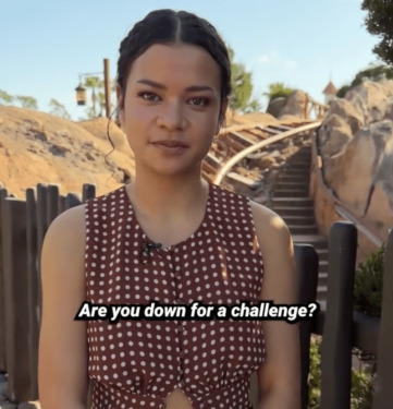 Live-Action Moana Star Catherine Laga’aia Takes on Try Not to React Challenge at Magic Kingdom