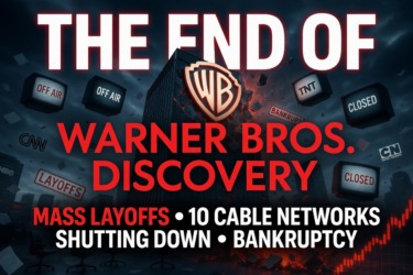 Warner Bros. Discovery Faces Mass Layoffs, 10 Cable TV Networks Shutting Down, and Bankruptcy If Its Merger With Paramount Fails