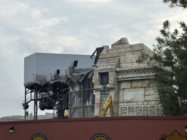 Poseidon’s Fury Facade Mostly Demolished at Universal Islands of Adventure