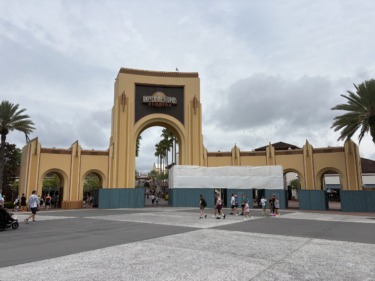 More Scrim and Construction Walls Surround Universal Studios Florida Entrance Archway