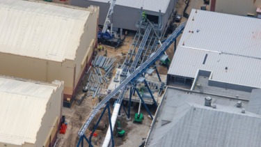Fast & Furious: Hollywood Drift Station Buildings and Launch Track Construction Progress at Universal Studios Florida