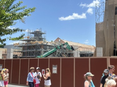 Monstropolis Construction: New Column Knocked Down, Molding Added to Restrooms Building