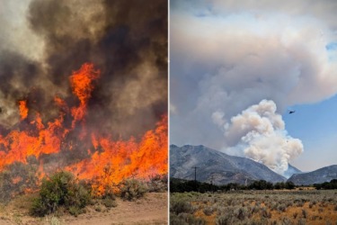 Helicopter crashes while battling large Utah wildfires — as conditions of 2 people aboard remain unknown