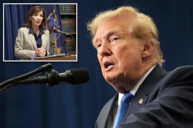Trump says Kathy Hochul ‘doesn’t care about New York’ after governor refuses to recognize ‘Lake America’