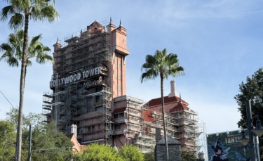 PHOTOS: Scaffolding Now Covers Entire Tower of Terror Façade as Refurbishment Continues