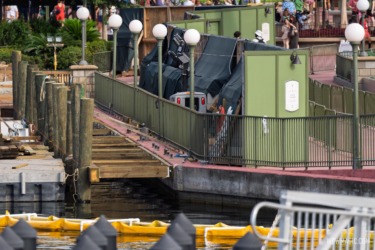 Magic Kingdom Ferry Boat Dock Expansion Takes Shape as New Pilings Installed